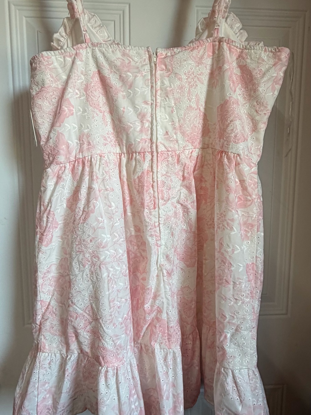 Altar'd State Pink Printed Mini Sundress with Ruffle Straps - Picture 3 of 9